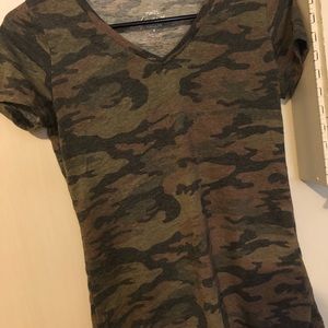 Camo V neck